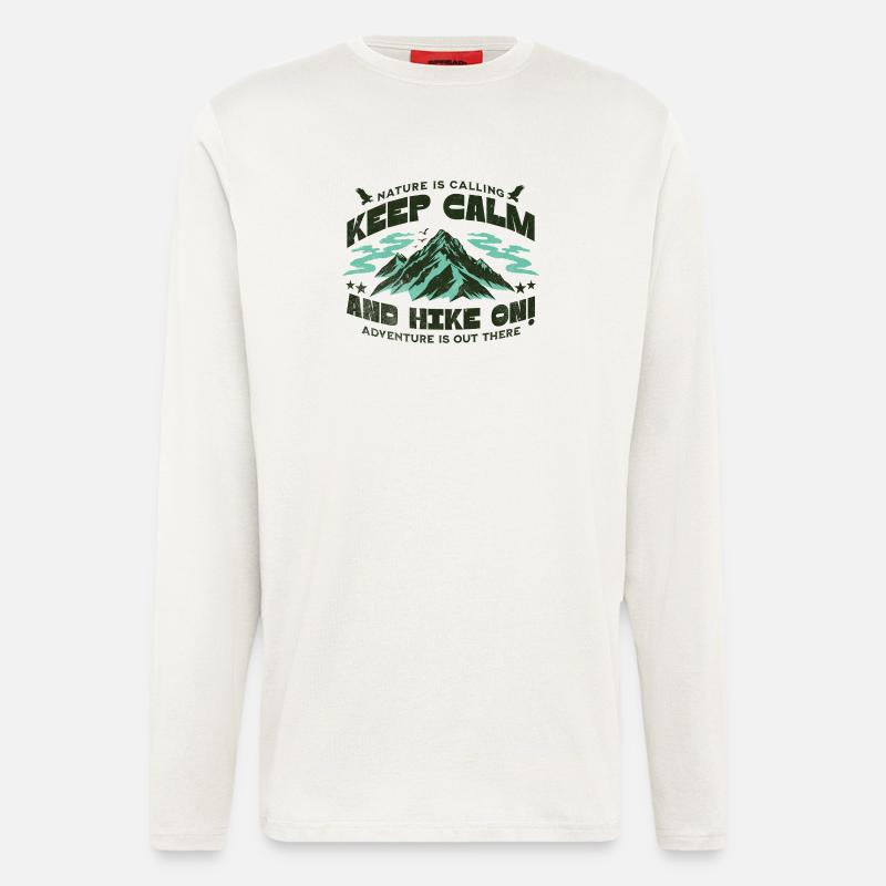 Keep Calm and Hike on - Langarmshirt - made by SPREAD  - OFF WHITE