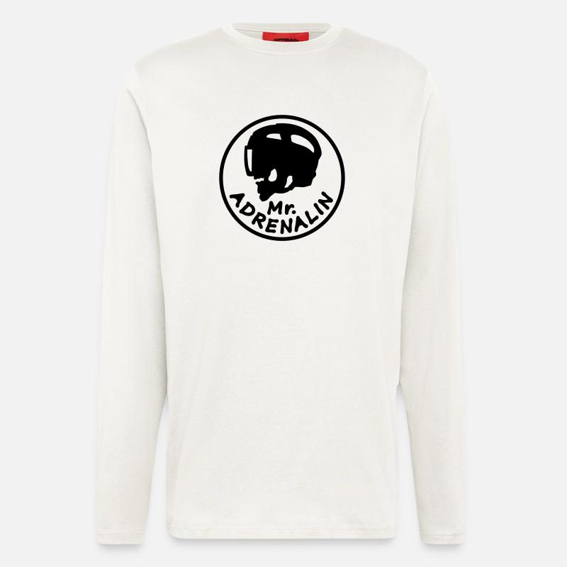 Mr. Adrenalin Eishockey - Langarmshirt - made by SPREAD  - OFF WHITE