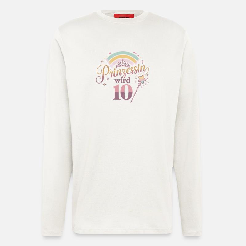Prinzessin wird 10 – Regenbogenzauber - Langarmshirt - made by SPREAD  - OFF WHITE