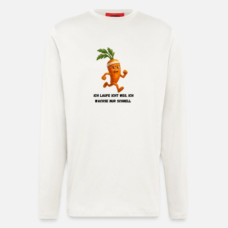 Flitzender Karottenheld - Langarmshirt - made by SPREAD  - OFF WHITE