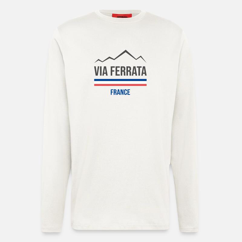 Klettersteig Frankreich - Langarmshirt - made by SPREAD  - OFF WHITE