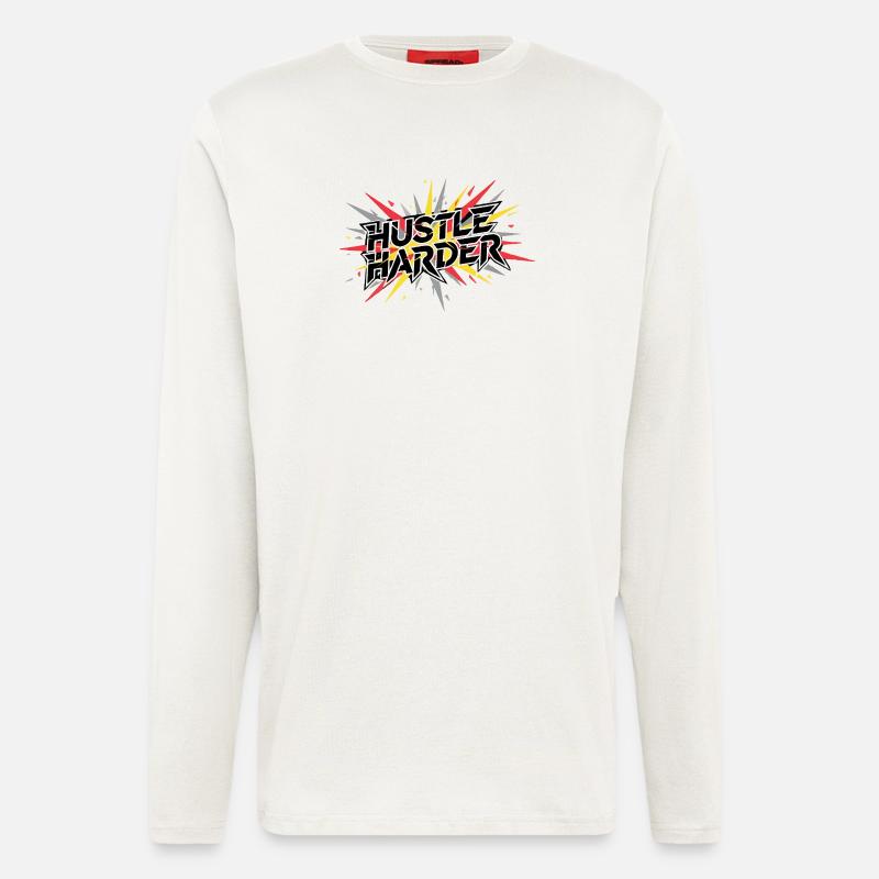 Hustle Harder Graffiti Pulse - Longsleeve - made by SPREAD  - OFF WHITE