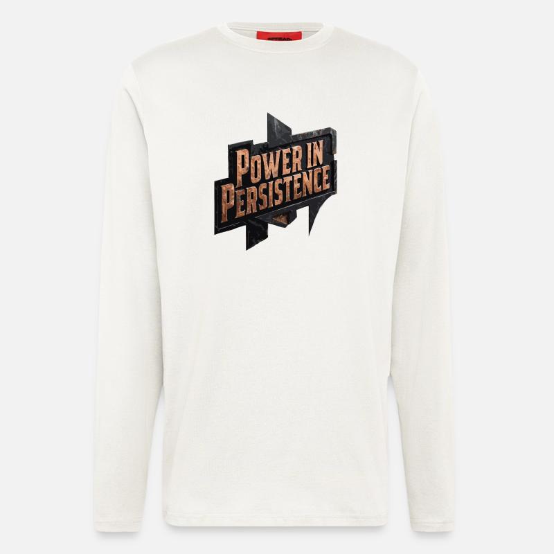 Kraft in der Persistenz - Langarmshirt - made by SPREAD  - OFF WHITE