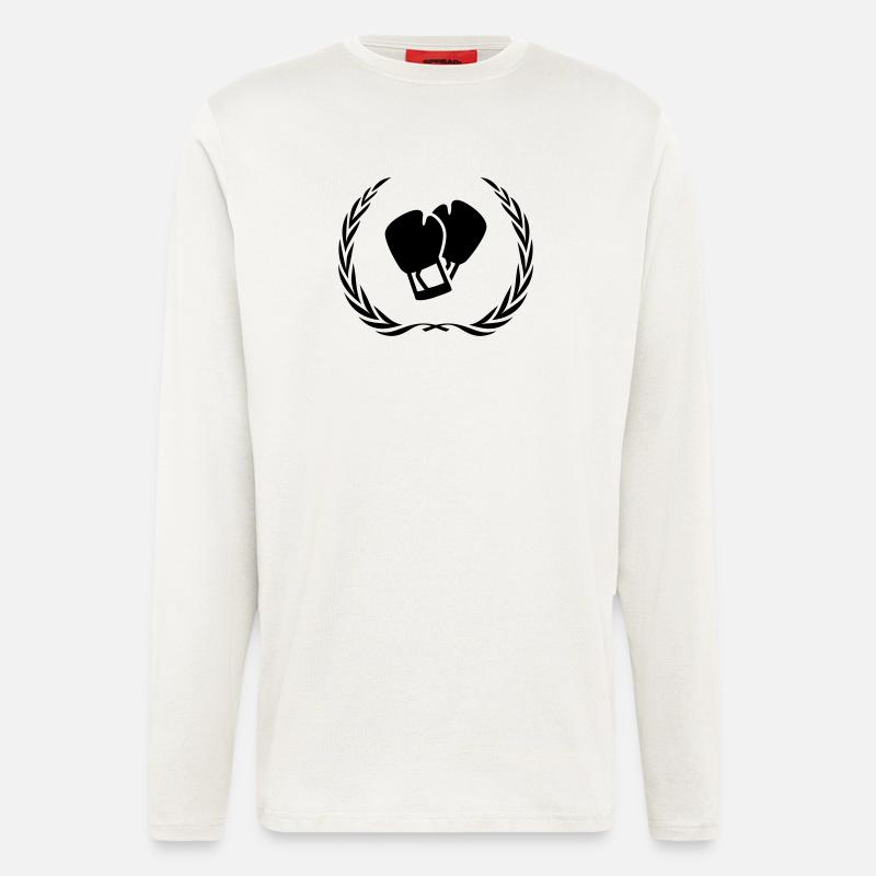 Boxhandschuhe Kranz - Langarmshirt - made by SPREAD  - OFF WHITE