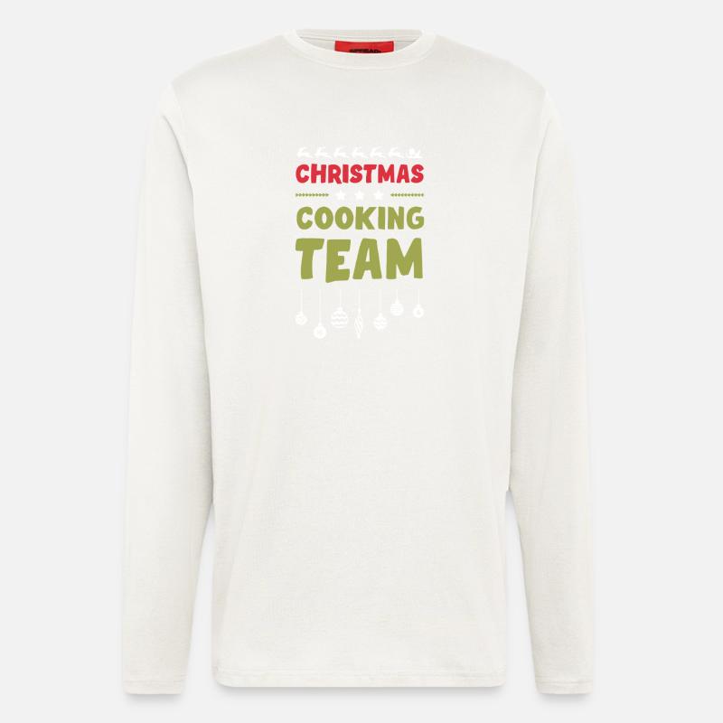 Weihnachts Kochen Backen Team - Langarmshirt - made by SPREAD  - OFF WHITE