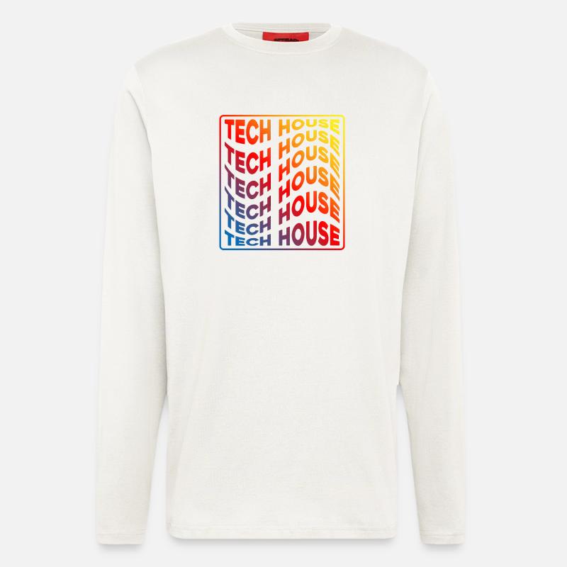 Tech House Neon Gradient Repeats - Longsleeve - made by SPREAD  - OFF WHITE