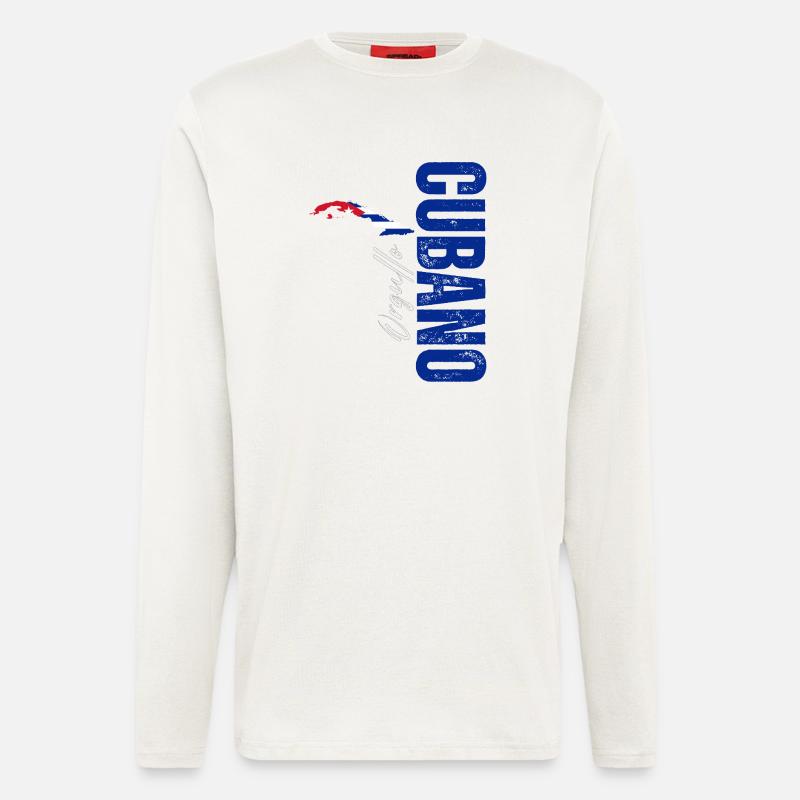 Cuban pride, vertical design - Longsleeve - made by SPREAD  - OFF WHITE