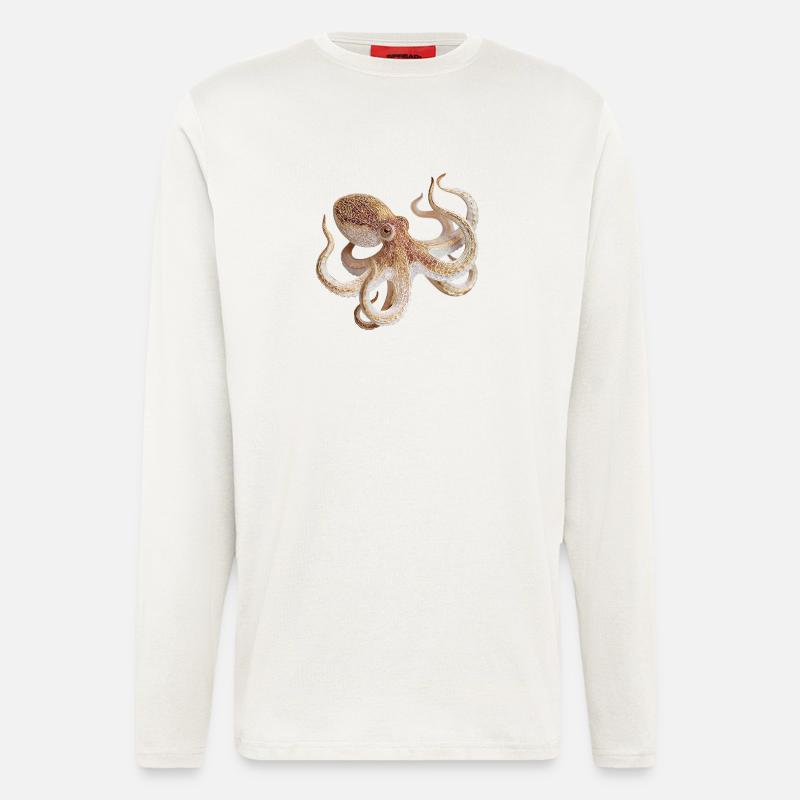 Octopus Net Pattern – Maritime Style - Longsleeve - made by SPREAD  - OFF WHITE