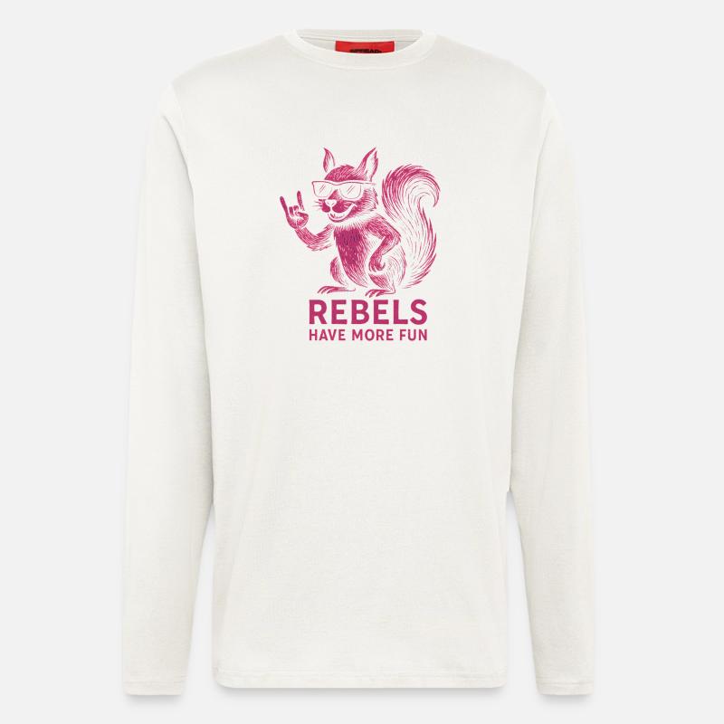 Rebels have more fun - Langarmshirt - made by SPREAD  - OFF WHITE