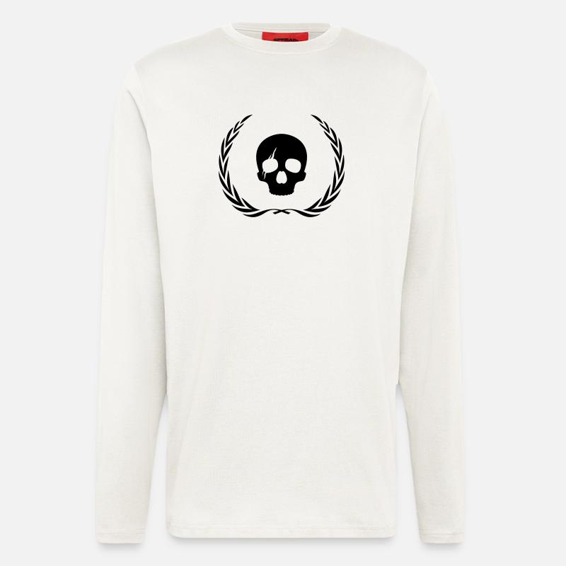 Skeleton Skull Wreath - Longsleeve - made by SPREAD  - OFF WHITE