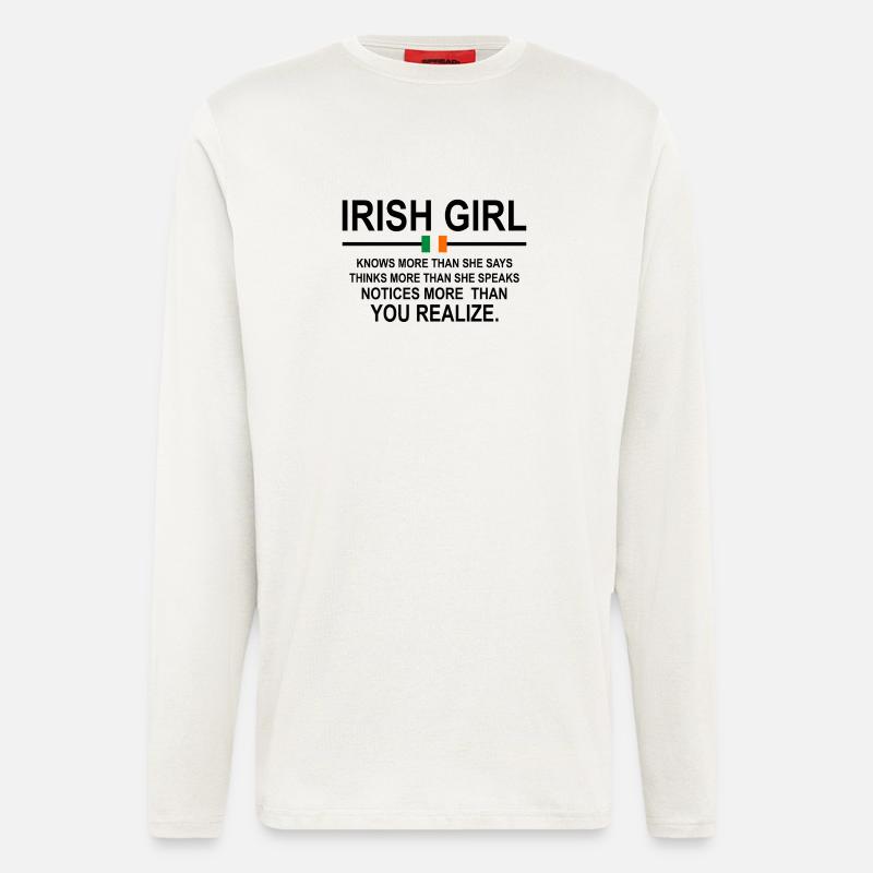 Irisches Mädchen - Langarmshirt - made by SPREAD  - OFF WHITE