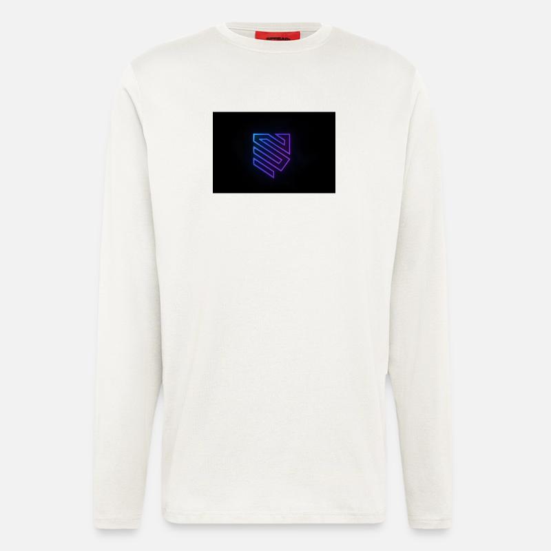 Neon Geometrie Logo Gradient - Langarmshirt - made by SPREAD  - OFF WHITE
