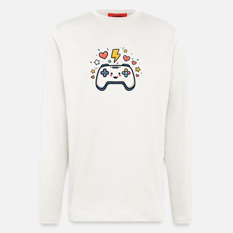 Kawaii Game Controller Sparkling - Longsleeve - made by SPREAD  - OFF WHITE