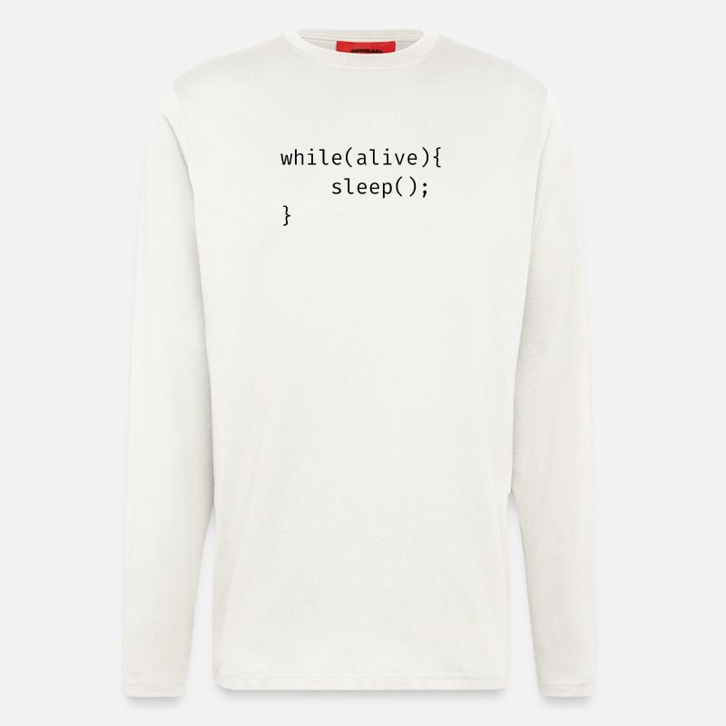 while(alive){ sleep(); Meme - Langarmshirt - made by SPREAD  - OFF WHITE