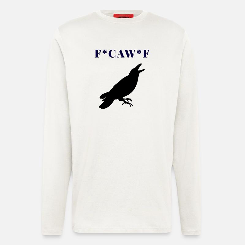 FCAWF Funny Crow Bird Design - Langarmshirt - made by SPREAD  - OFF WHITE