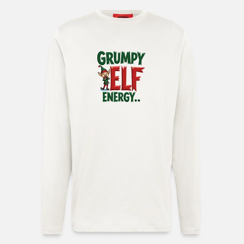 Grumpy Elf Energy Grumpy Imp - Longsleeve - made by SPREAD  - OFF WHITE