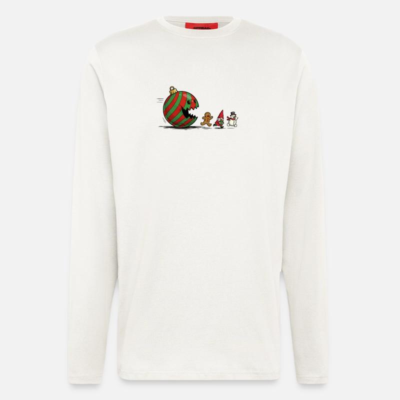 Verschlingende Weihnachtskugel Ornament - Langarmshirt - made by SPREAD  - OFF WHITE