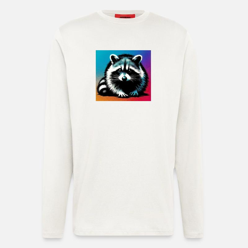 Waschbär - Langarmshirt - made by SPREAD  - OFF WHITE