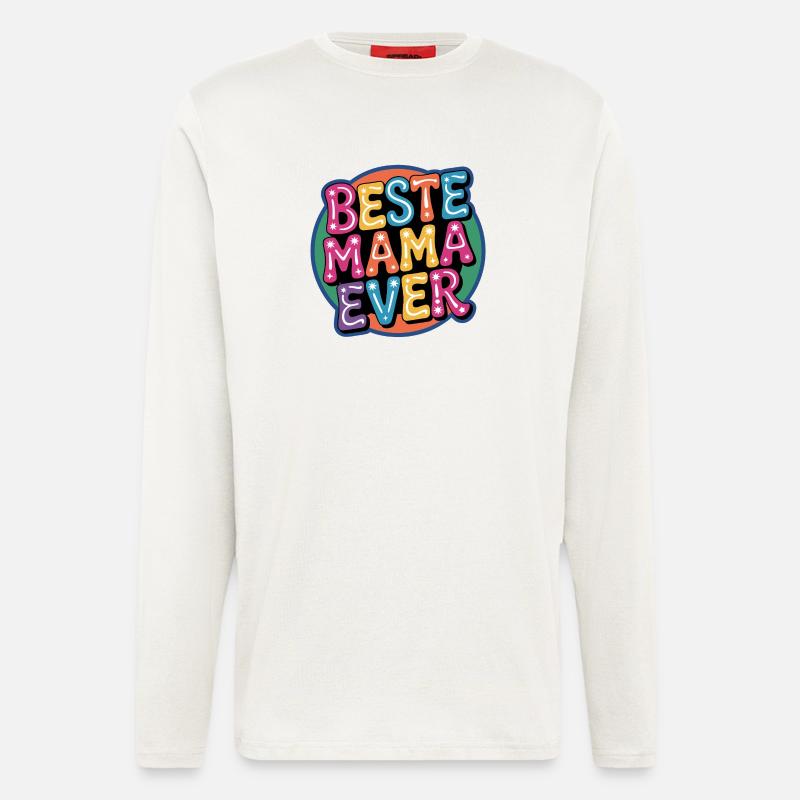 Beste Mama Ever – Bunte Bubbelkunst - Langarmshirt - made by SPREAD  - OFF WHITE