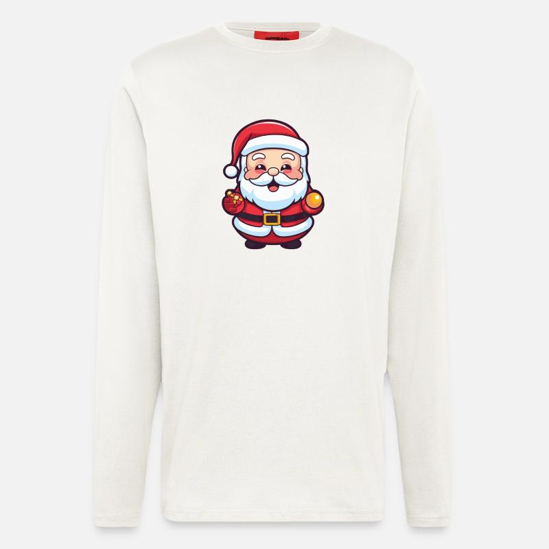 Weihnachtsmann Comic Weihnachten - Langarmshirt - made by SPREAD  - OFF WHITE