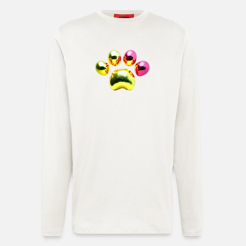 Glitzernde Metallic-Kugeln - Langarmshirt - made by SPREAD  - OFF WHITE