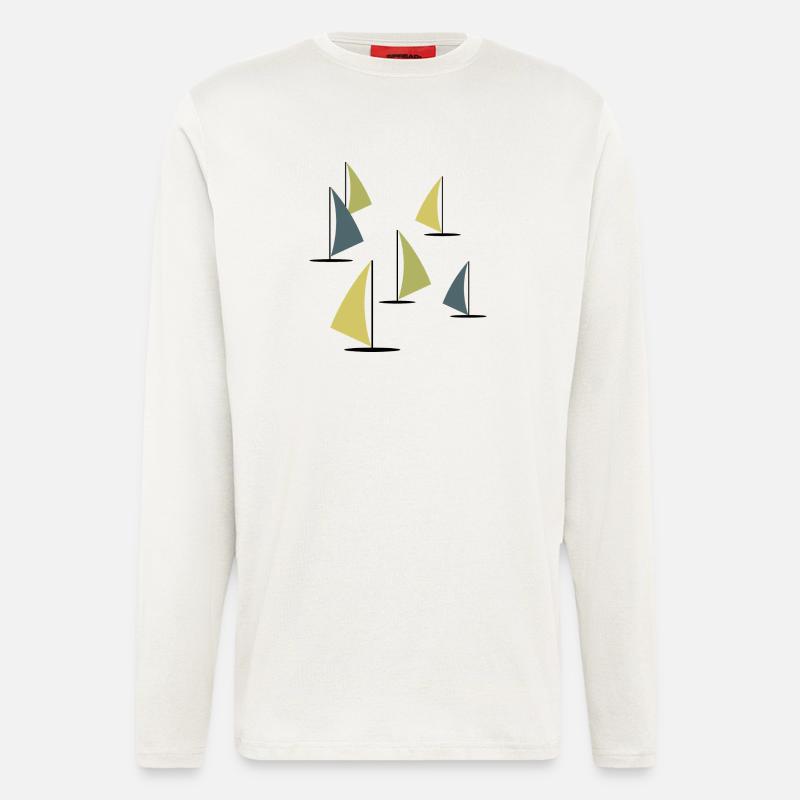 abstrakte bunte Windsurfer - Langarmshirt - made by SPREAD  - OFF WHITE