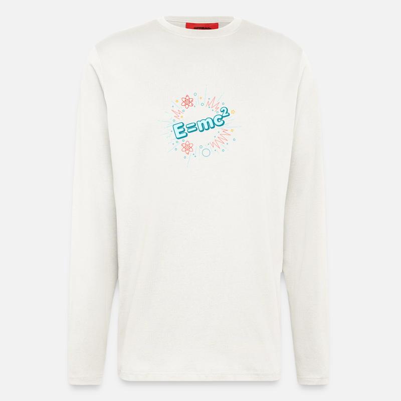 E=mc2 Wissenschaftliche Explosion - Langarmshirt - made by SPREAD  - OFF WHITE