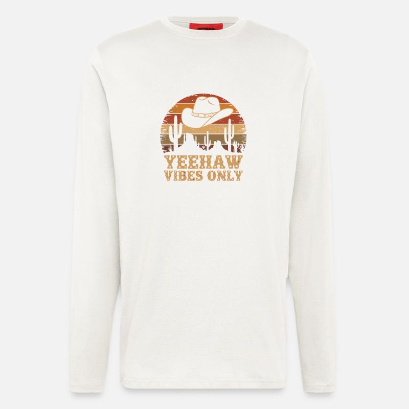 Yeehaw Vibes Only – Western Retro - Langarmshirt - made by SPREAD  - OFF WHITE