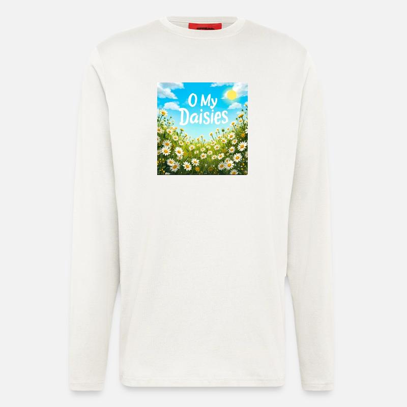 O Meine Gänseblümchen Field Print - Langarmshirt - made by SPREAD - OFF WHITE