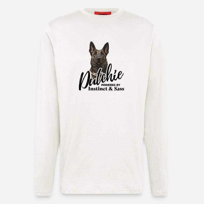 Dutch Shepherd - Dutchie  - Longsleeve - made by SPREAD  - OFF WHITE