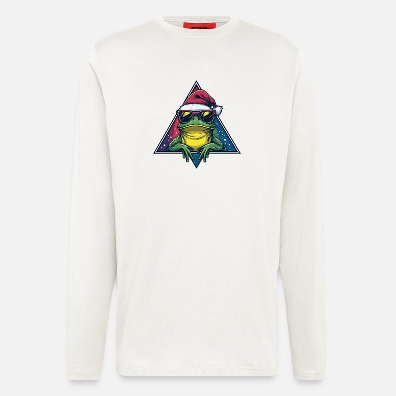 Frog in the Santa Triangle - Longsleeve - made by SPREAD  - OFF WHITE