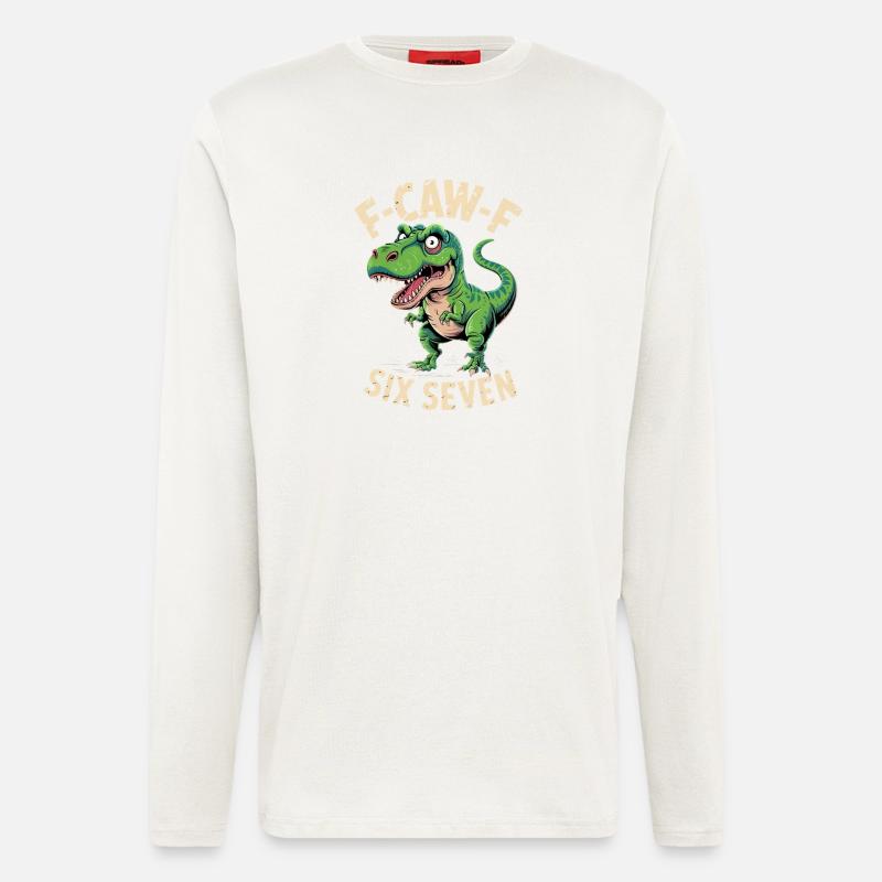 Kräischen Dino Sechs Sieben - Langarmshirt - made by SPREAD  - OFF WHITE