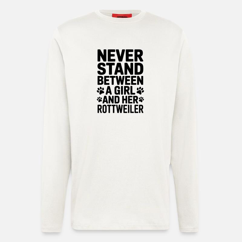 Rottweiler Spruch Mädchen Fun Rottweiler Geschenk - Langarmshirt - made by SPREAD  - OFF WHITE