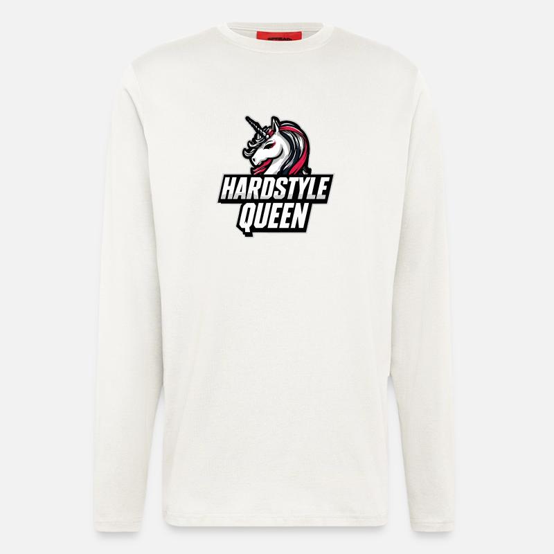 Hardstyle Queen Einhorn Design - Langarmshirt - made by SPREAD  - OFF WHITE