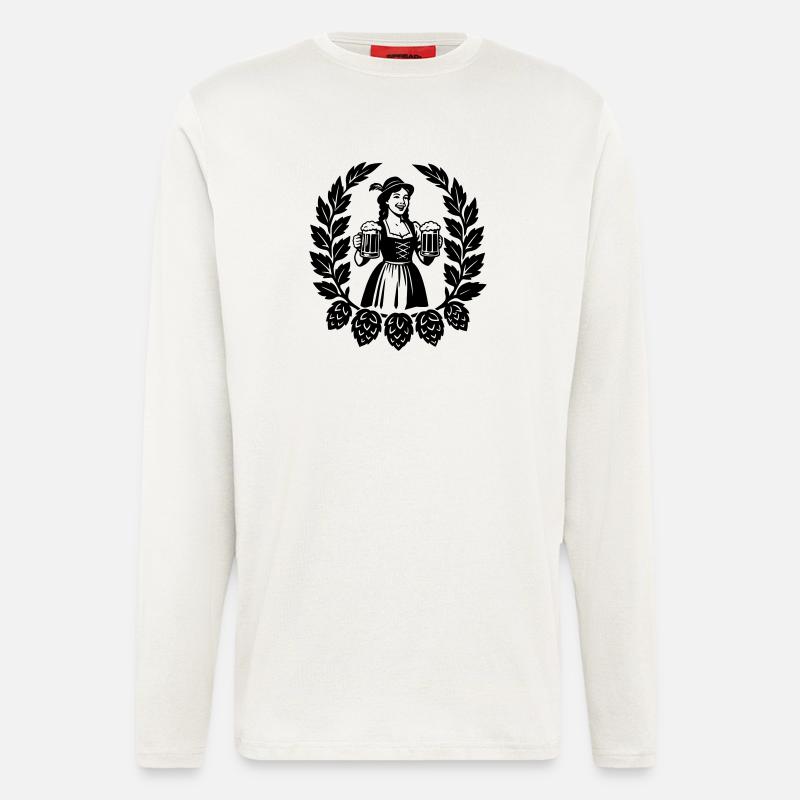 Bier Mädchen - Longsleeve - made by SPREAD  - OFF WHITE
