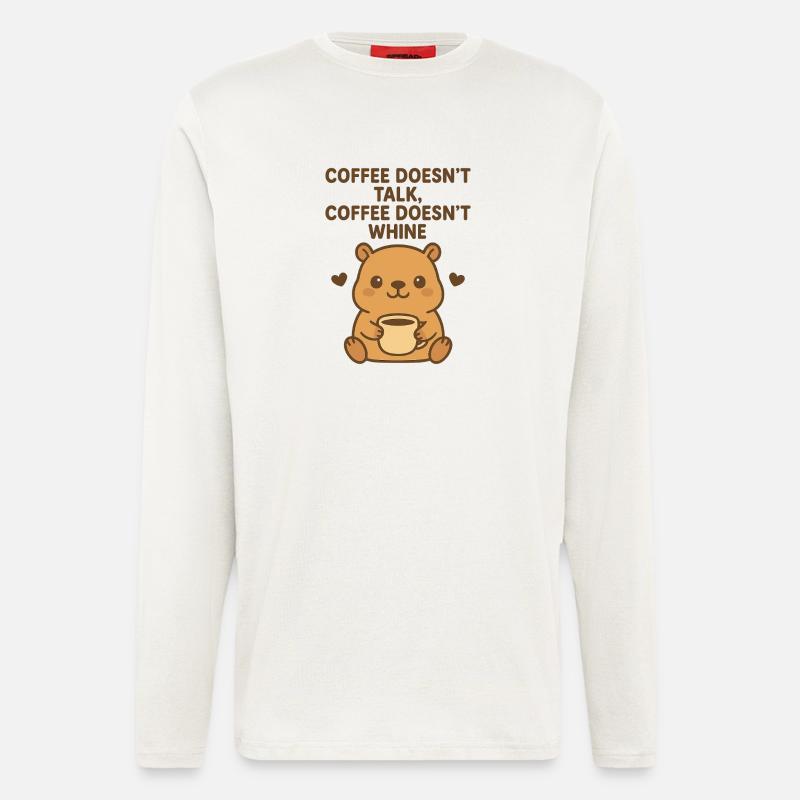 Coffee doesn't make much talk - Longsleeve - made by SPREAD  - OFF WHITE