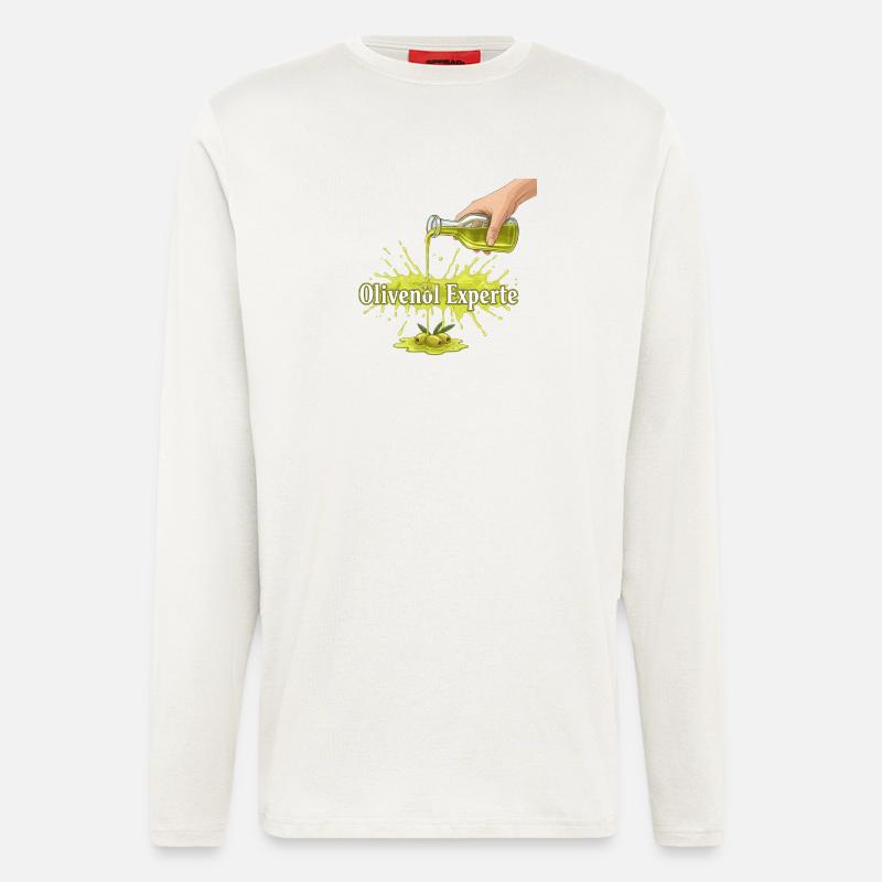 Olivenöl Experte - Langarmshirt - made by SPREAD  - OFF WHITE
