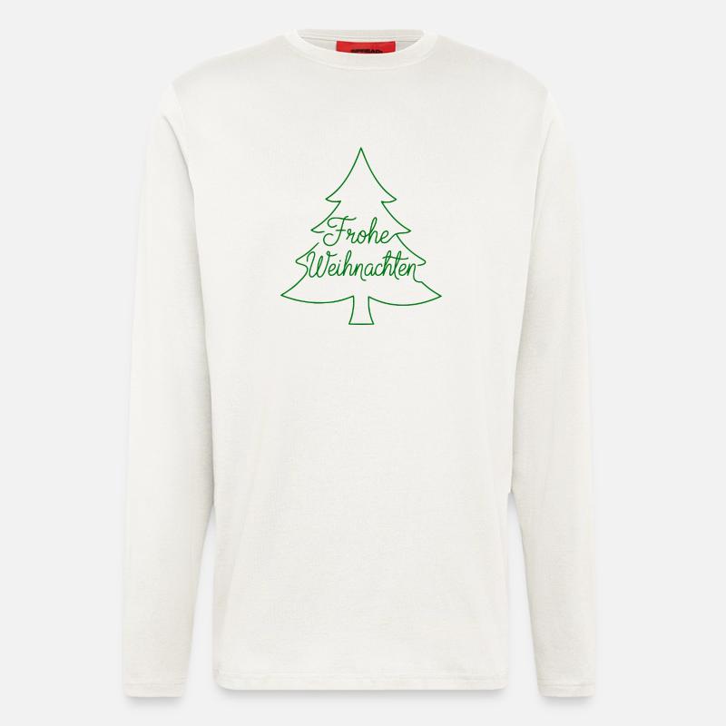 Merry Christmas Christmas Tree Modern - Longsleeve - made by SPREAD  - OFF WHITE
