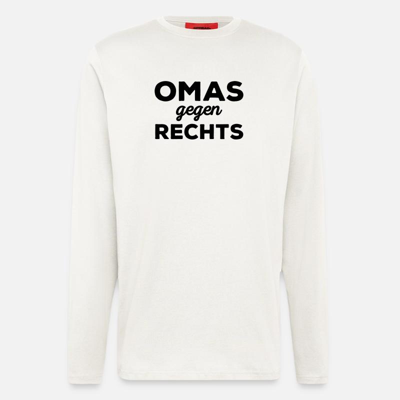 Omas gegen rechts - Langarmshirt - made by SPREAD  - OFF WHITE