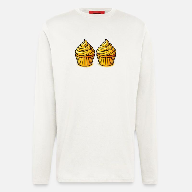 Petits gâteaux - Manches longues bio décontracté fabriqué en UE - OFF WHITE