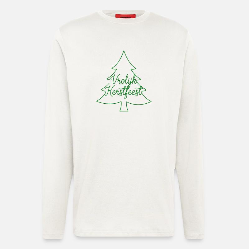 Vrolijk Kerstfeest Tannenbaum holland - Langarmshirt - made by SPREAD  - OFF WHITE