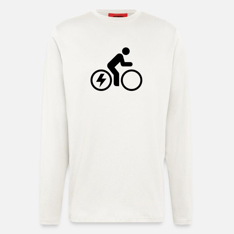 E-bike, e-biker, bike tour - Longsleeve - made by SPREAD  - OFF WHITE