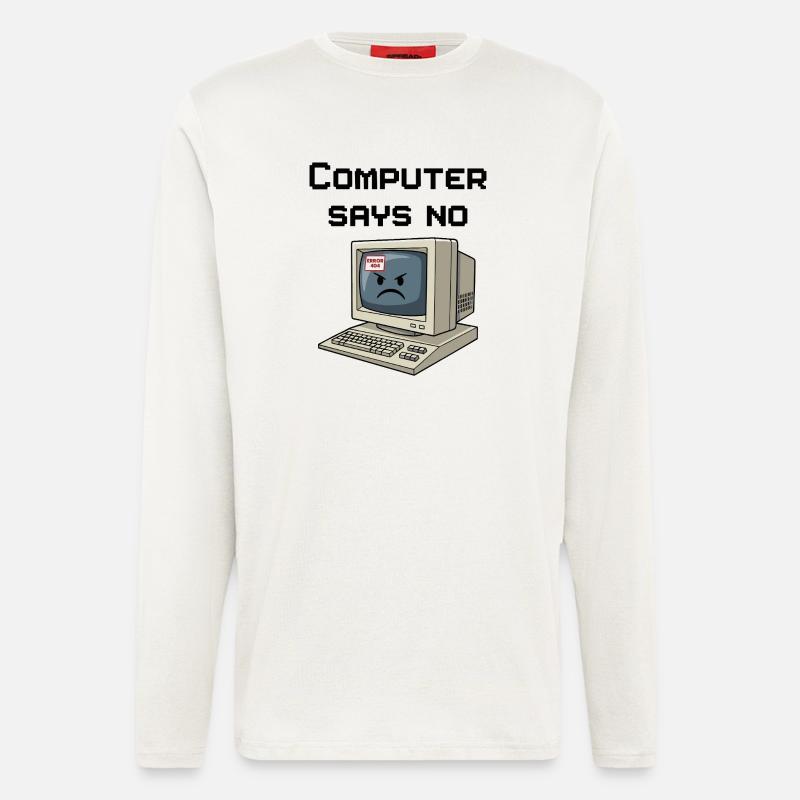 Retro Computer 404 Error - Longsleeve - made by SPREAD  - OFF WHITE