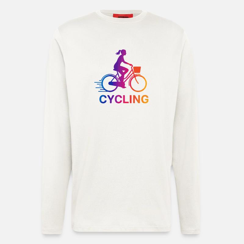 Rainbow Gradient Cyclist - Longsleeve - made by SPREAD  - OFF WHITE