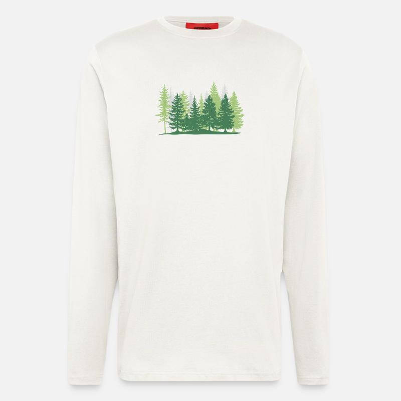 Forest Tree Greens - Longsleeve - made by SPREAD  - OFF WHITE