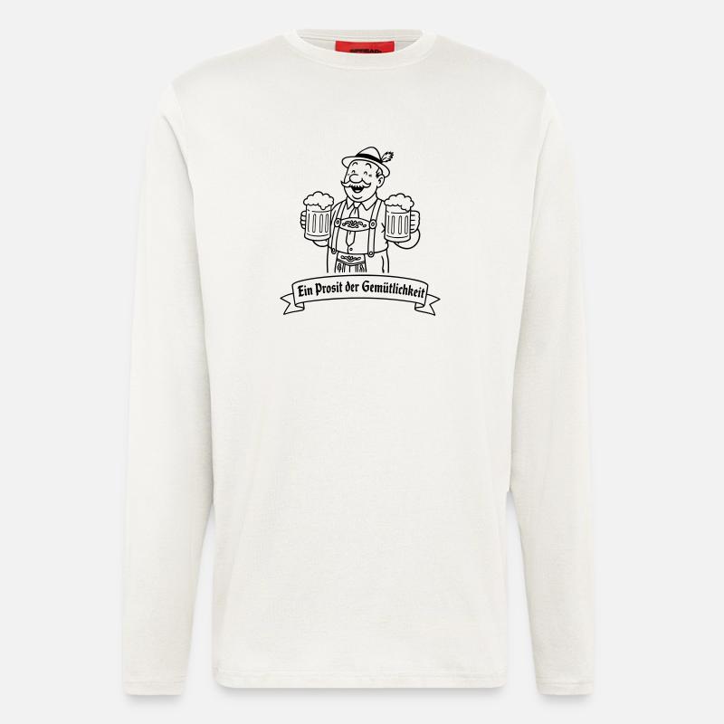 Herr Bier - Ein Prosit der Gemütlichkeit - Longsleeve - made by SPREAD  - OFF WHITE