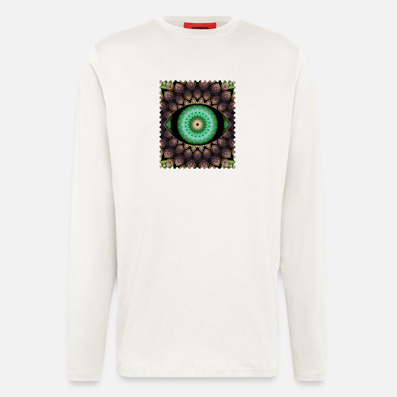 Kaleidoscopic eye pattern - Longsleeve - made by SPREAD  - OFF WHITE
