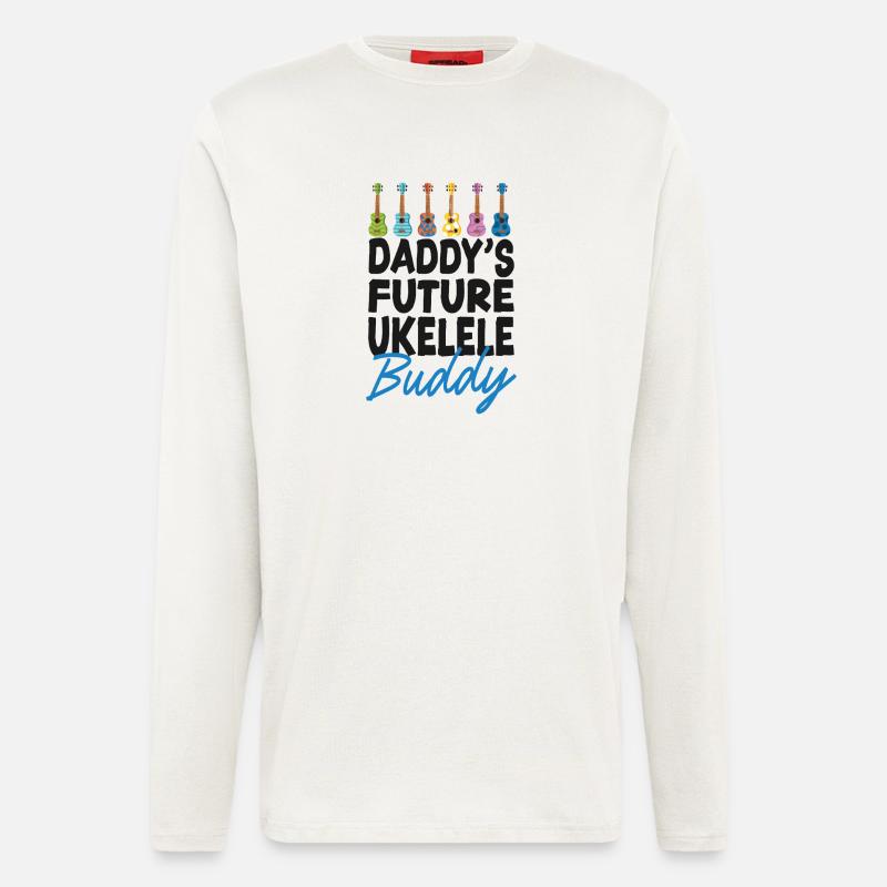 Hawaiian Ukulele Uke Daddy's - Langarmshirt - made by SPREAD  - OFF WHITE