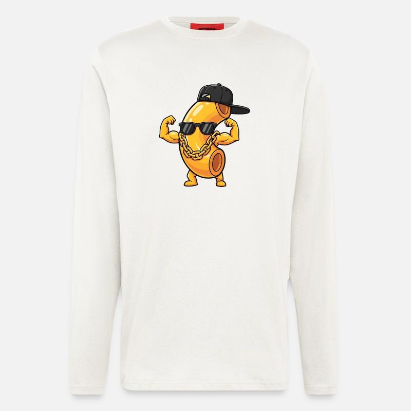 Mac n Cheese lustige Geschenkidee - Langarmshirt - made by SPREAD  - OFF WHITE