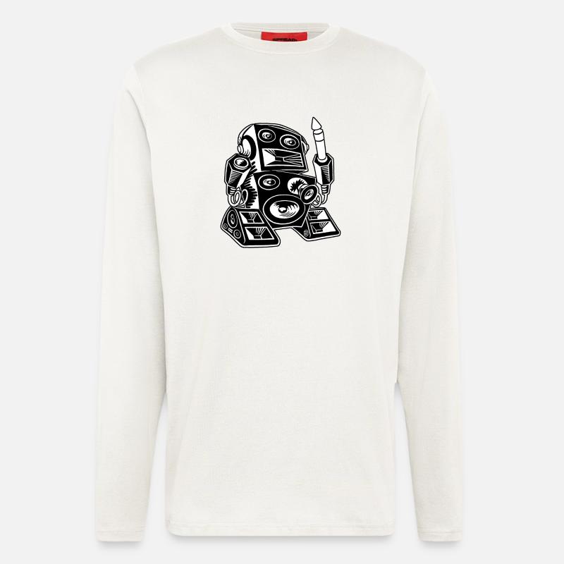 Techno-Robot - Langarmshirt - made by SPREAD  - OFF WHITE